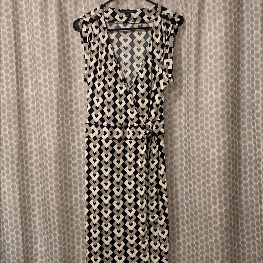 Banana Republic geometric print wrap dress